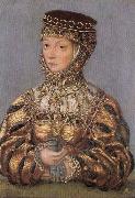 Lucas Cranach the Younger Miniature of Barbara Radziwill painting